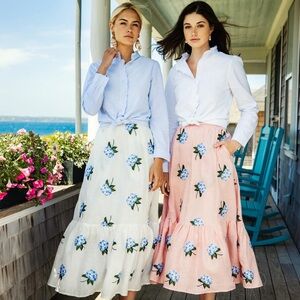 🌸 Kiel James Patrick Hydrangea Skirt – Rare – Size 12 – NWT (Flaw) 🌸